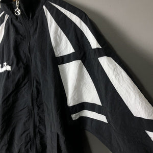 Diadora Women’s Full Zip Soccer Jacket Size Large Black & White