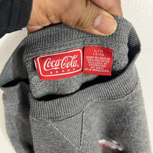 Coca Cola Sweatshirt Adult Size Large (11/13 ) Gray Long Sleeve (Soft Material)