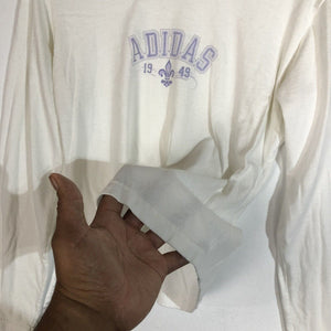Adidas Long Sleeve T Shirt Junior Girls Large Color White