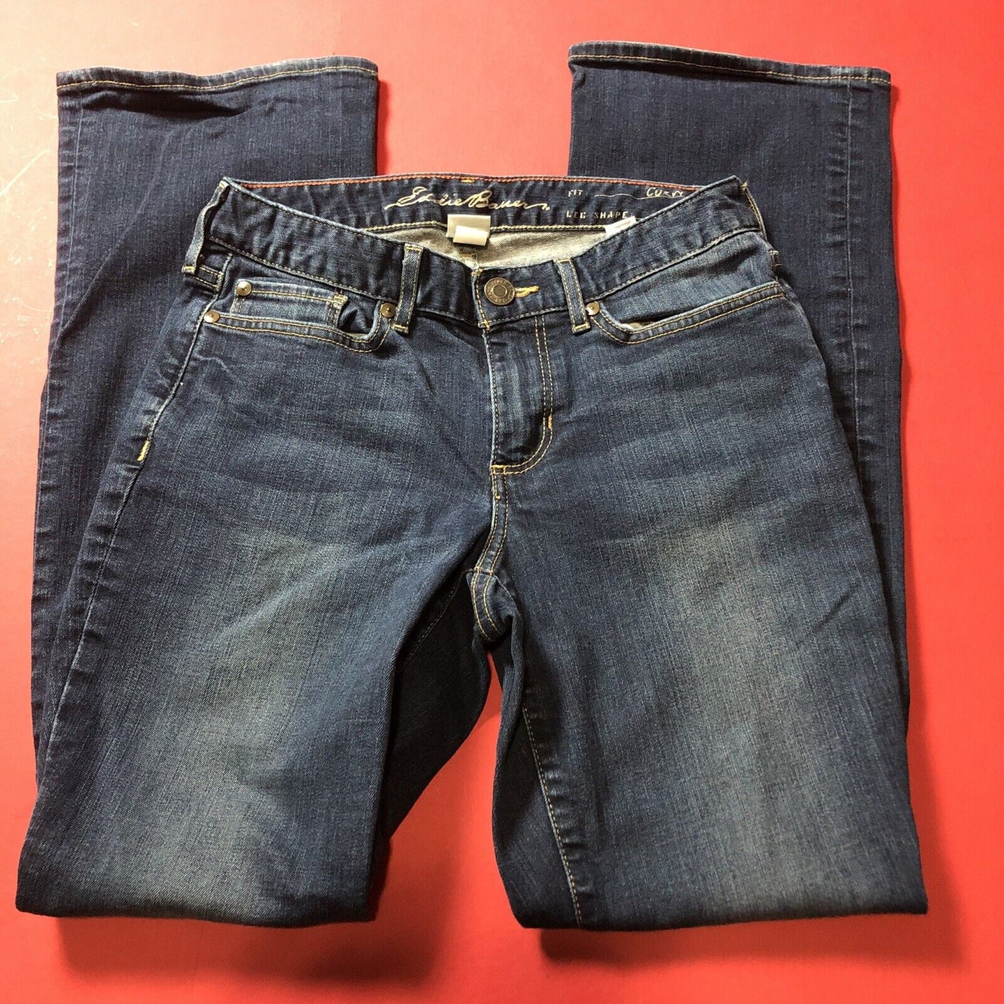 Eddie Bauer Curvy Bootcut Jeans Dark Wash Women’s Size 2S