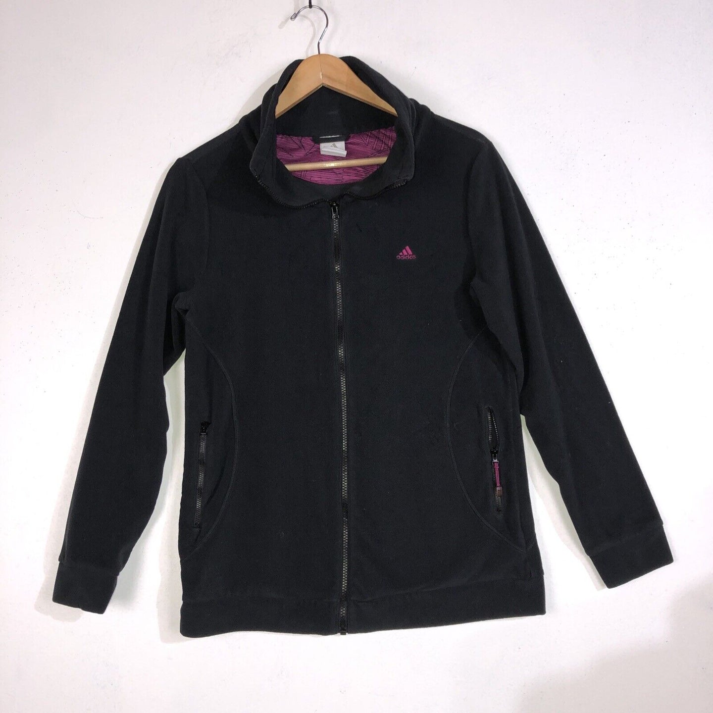 Adidas Fleece Jacket Womens Size Large Color Black