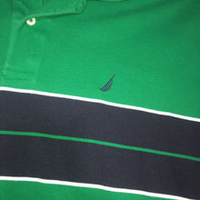 Load image into Gallery viewer, Nauticaa Short Sleeve Polo Shirt Men’s Size XL Green, Blue And White (0802)