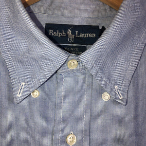 Ralph Lauren Button Down Shirt Mens Size Large Color Blue