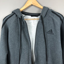 Load image into Gallery viewer, Adidas Full Zip Hoodie Men’s Small Gray And Black Long Sleeve