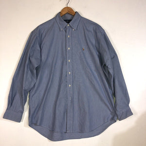 Ralph Lauren Button Down Shirt Mens Size Large Color Blue