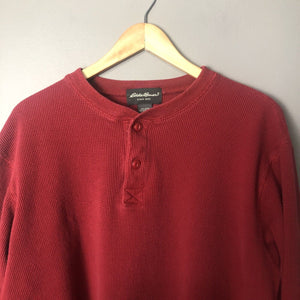 Eddie Bauer Men’s Pullover Sweater Sixe XL Red Long Sleeve