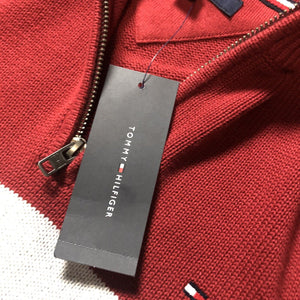 Tommy Hilfiger Sweater Men’s Size Small Color Maroon/Gray/Blue