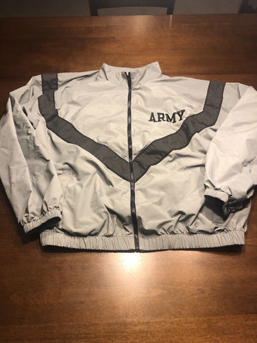 ARMY JACKET PHYSICAL FITNESS UNIFORM MEN’S SIZE XL GRAY BLACK