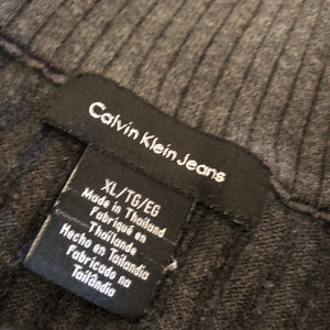 Calvin Klein Jeans Mens XL Sweater Black And Gray