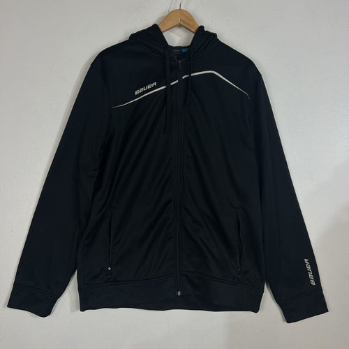 Bauer Team Full Zip Hoodie Men's Size Large Color Black Long Sleeve