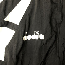 Load image into Gallery viewer, Diadora Women’s Full Zip Soccer Jacket Size Large Black &amp; White