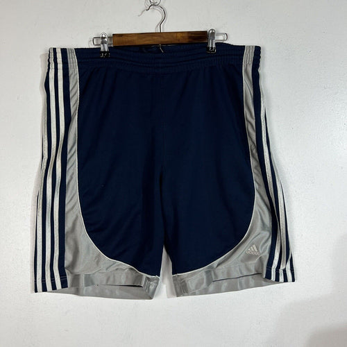 Adidas Mens Basketball Shorts Medium Blue Drawstring Pre Owned