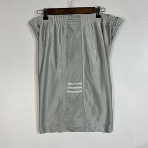 Adidas Mens Basketball Shorts Medium Drawstring Gray Pre Owned