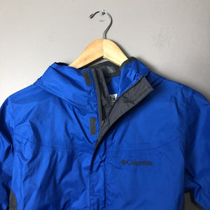 Columbia Youth Full Zip Jacket Size Medium 14/16 Blue And Gray Long Sleeve