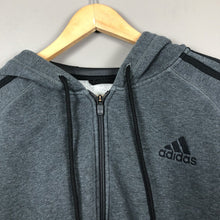 Load image into Gallery viewer, Adidas Full Zip Hoodie Men’s Small Gray And Black Long Sleeve