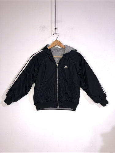 Adidas Reversible Heavyweight Jacket Youth Size Small Color Black/Gray