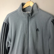 Load image into Gallery viewer, Adidas Men’s Full Zip Hoodie Size Medium Gray Athletic