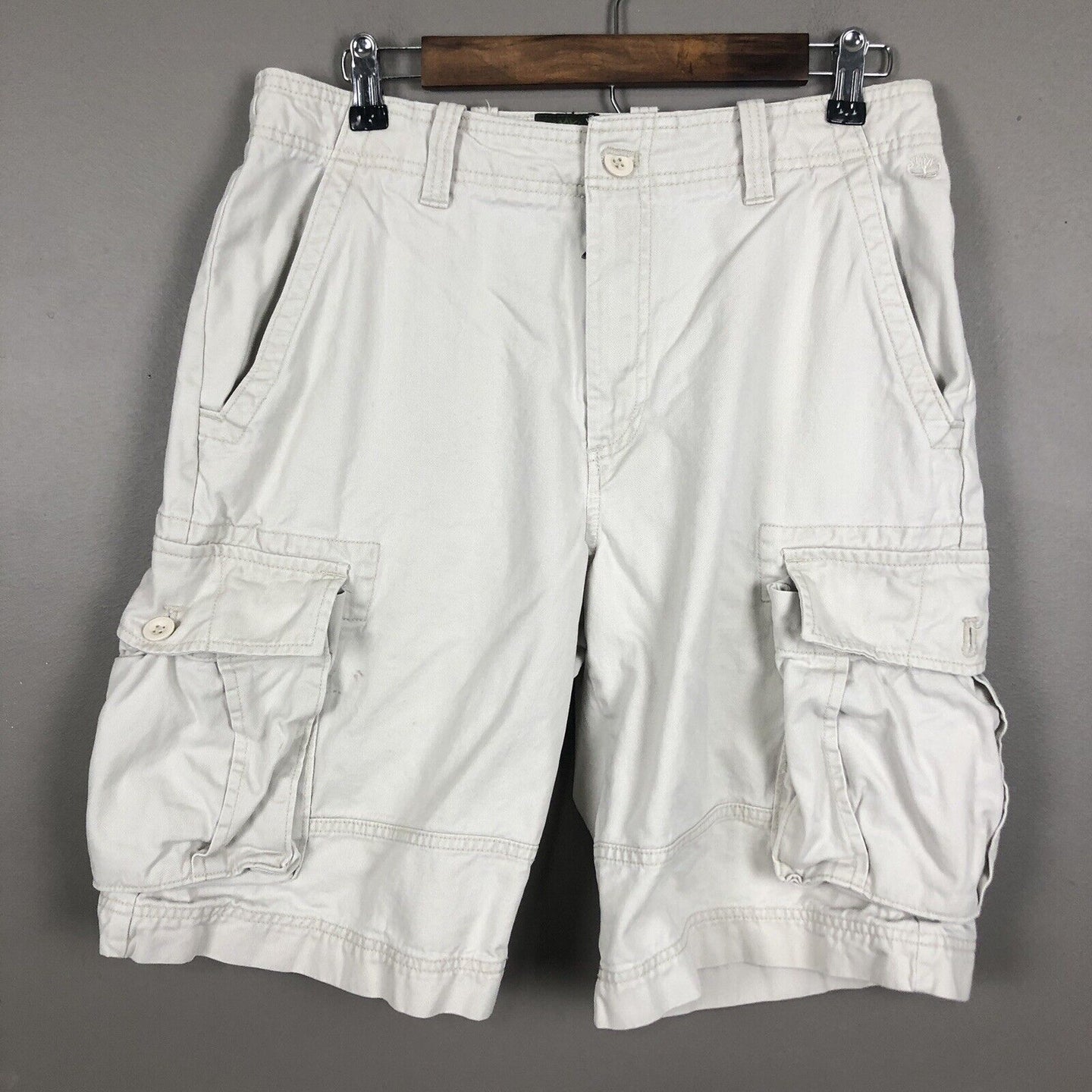 Timberland Men’s Cargo Shorts Size 32 Beige Heavyweight