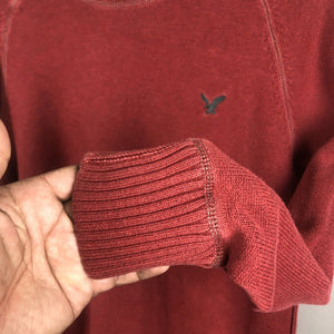 American Eagle Men’s Sweater Size Medium Red Long Sleeve Pullover
