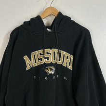 Load image into Gallery viewer, Varsity Athletic Missouri Tigers Men’s Hoodie Size 2XL Color Black Pullover
