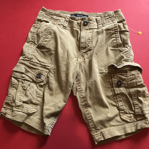American Eagle Outfitters Active Flex Boys Khaki Cargo Shorts Size 26