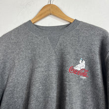 Load image into Gallery viewer, Coca Cola Sweatshirt Adult Size Large (11/13 ) Gray Long Sleeve (Soft Material)