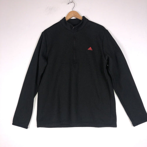 Adidas Mens  Lined  Pullover Jacket Size Large  Black Long Sleeve Pre-Owned
