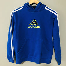Load image into Gallery viewer, Adidas Pullover Hoodie Youth Medium Blue Long Sleeve